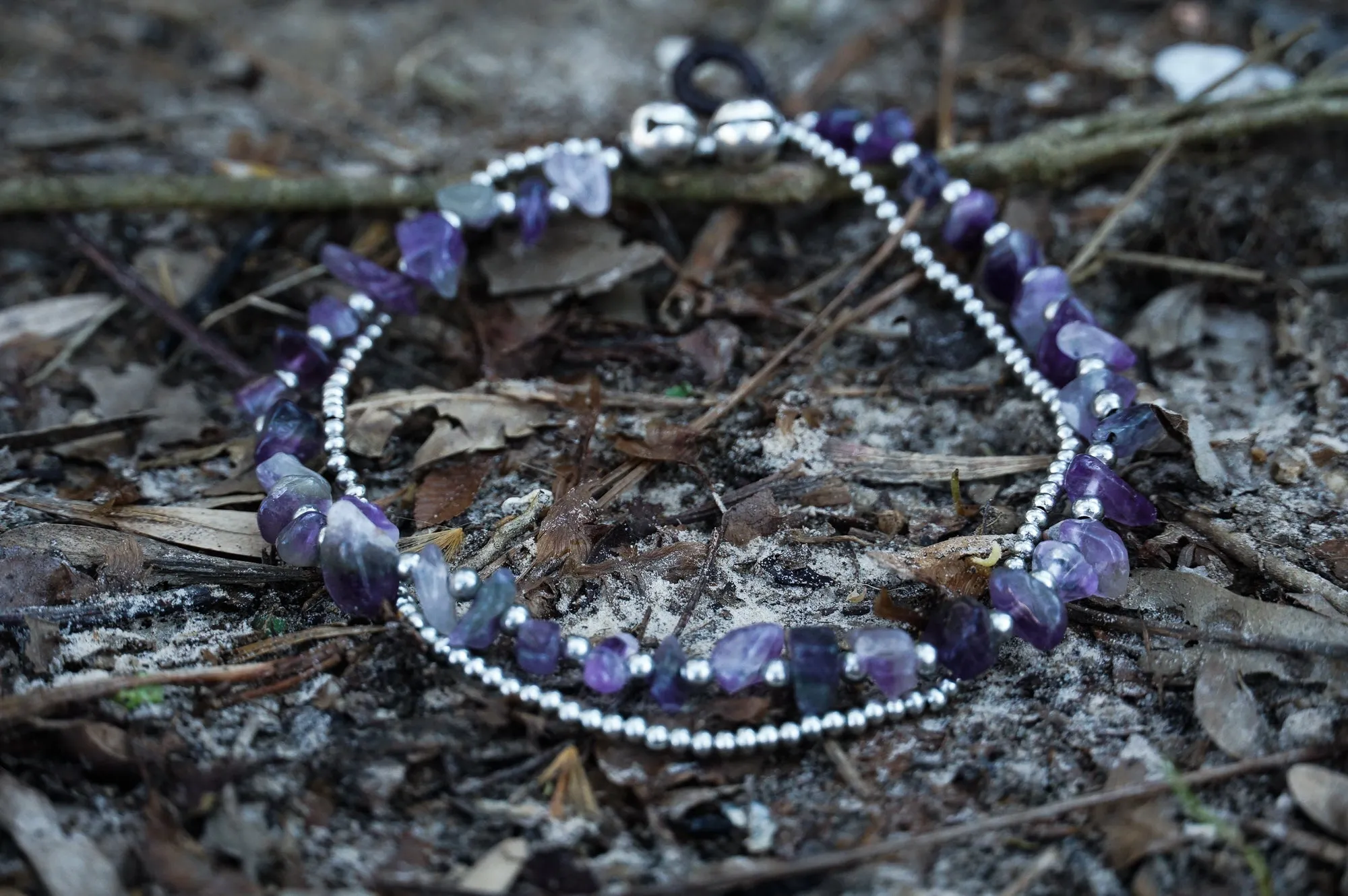 Boho Amethyst Double-Strand Bracelet