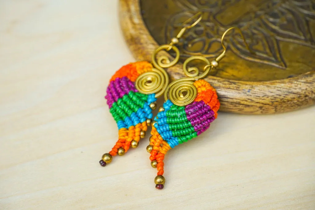 Boho Prism Micro Macrame Boho Earrings
