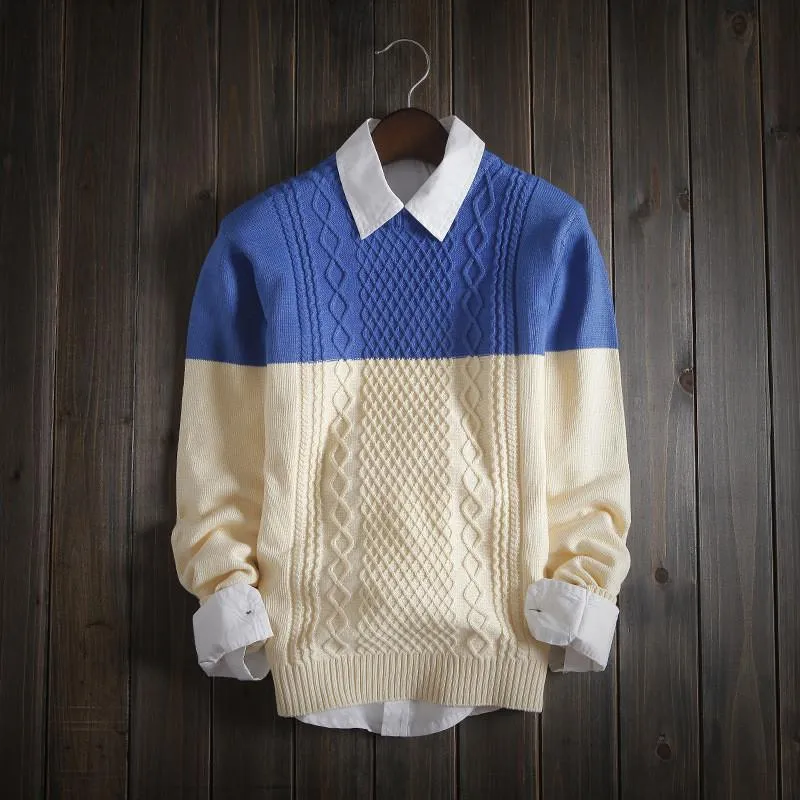 Men's 2 Tone Fashion Sweater