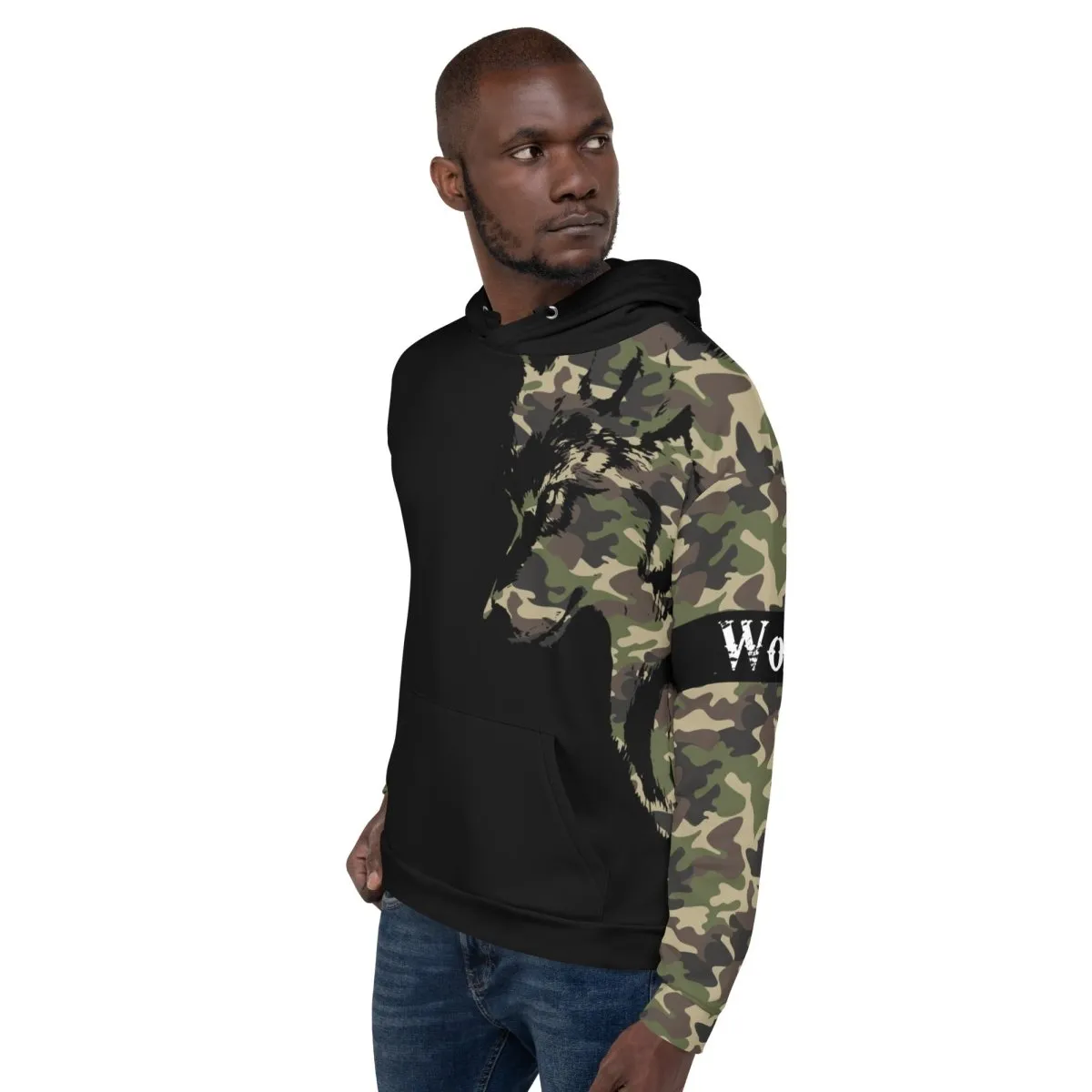 Men's Camouflage Wolf Hoodie