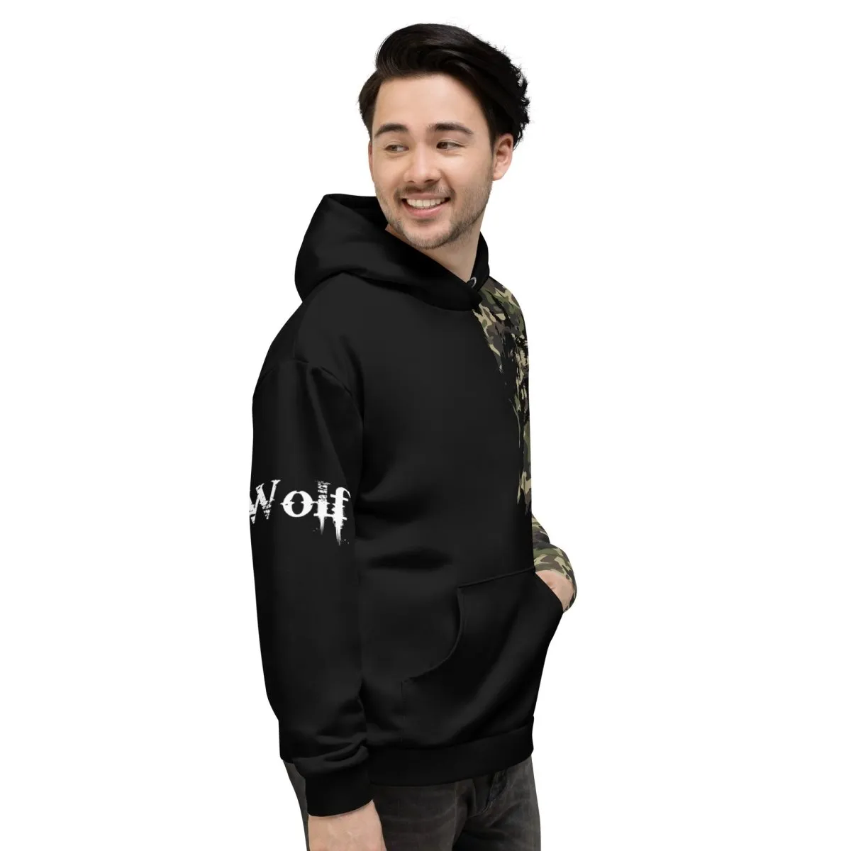 Men's Camouflage Wolf Hoodie