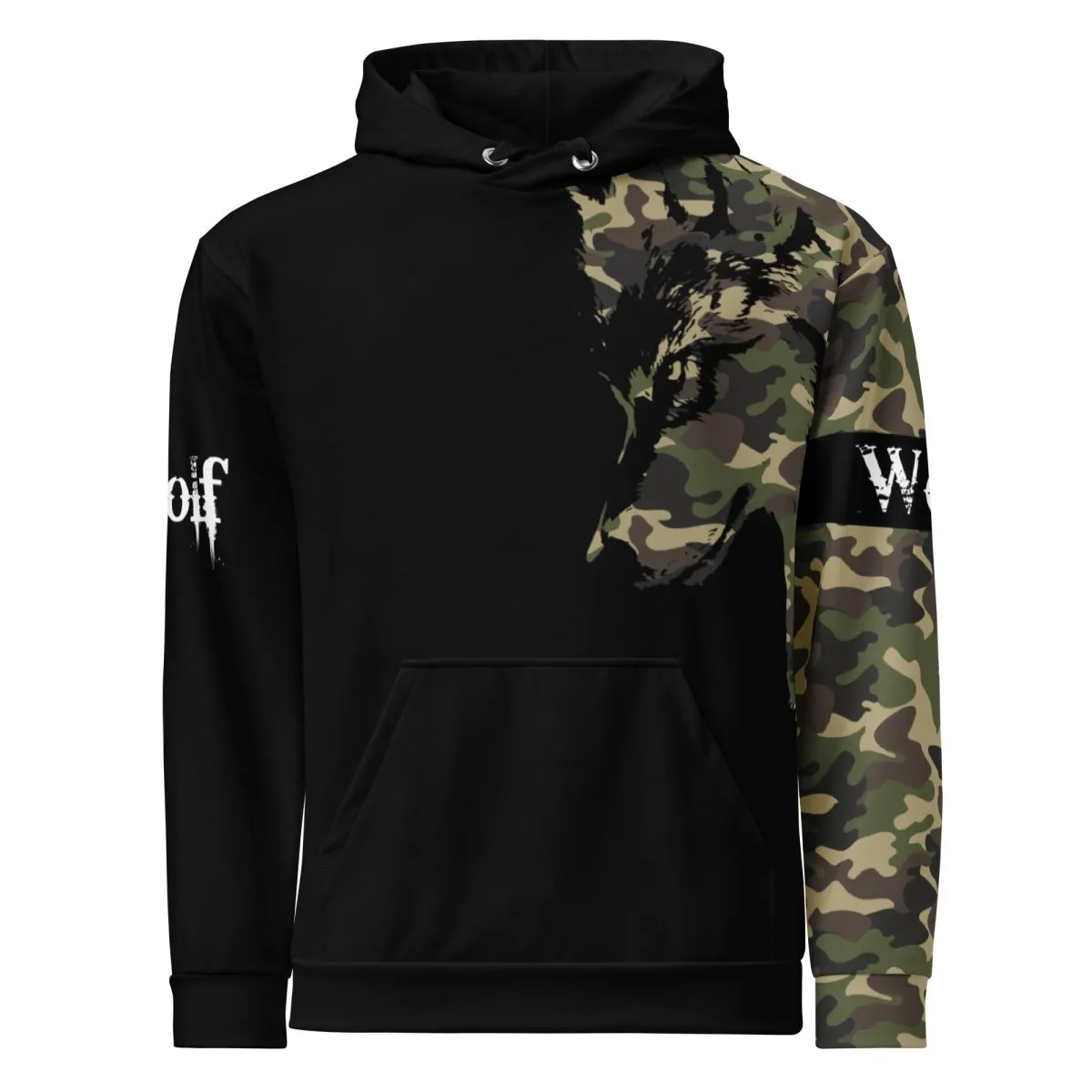 Men's Camouflage Wolf Hoodie