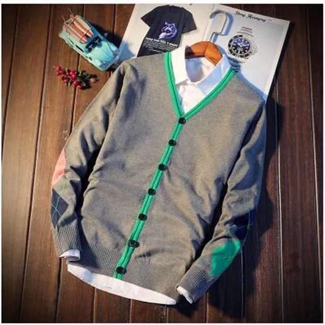 Men's England Style Button Up Cardigan