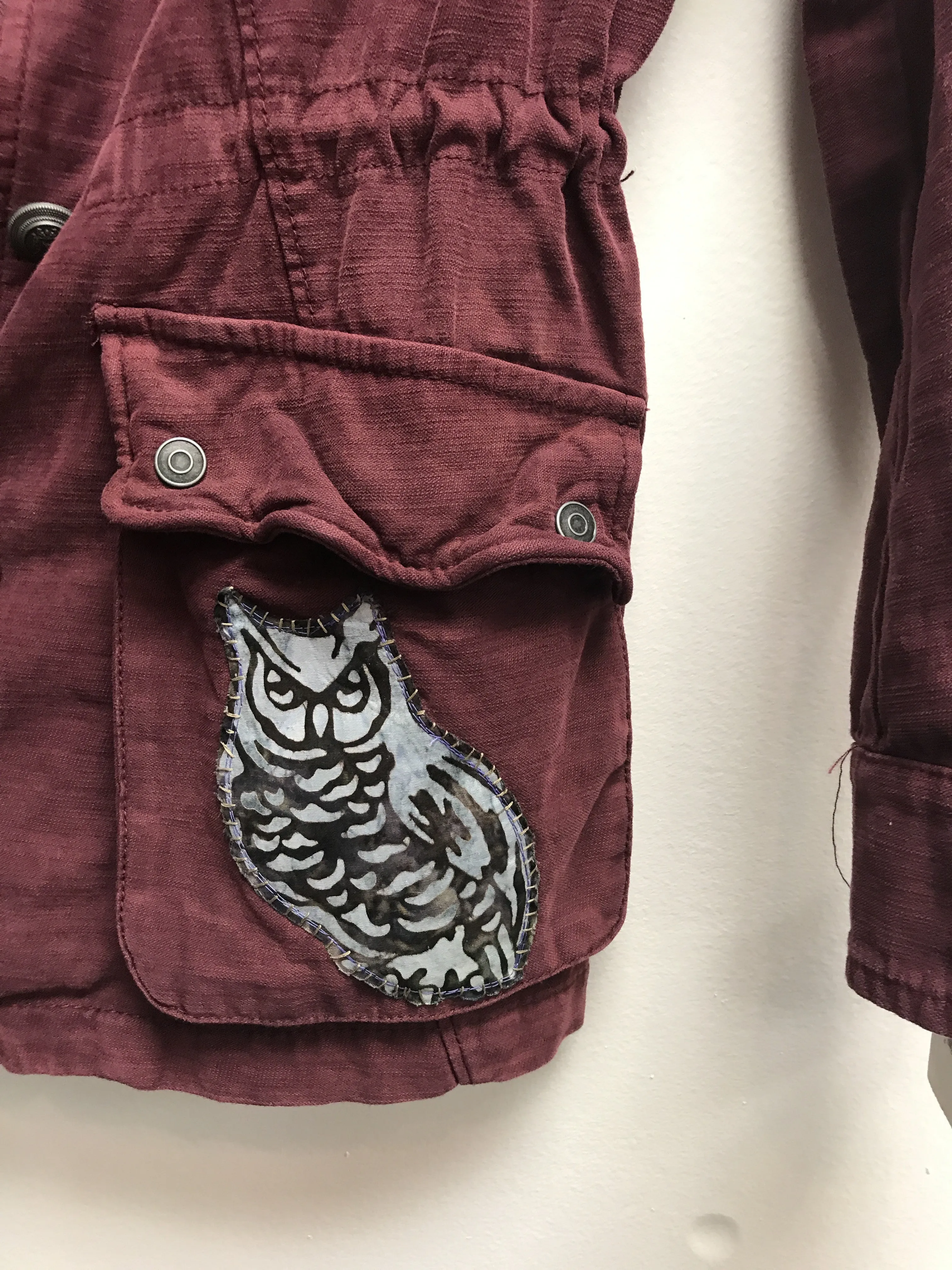 MOJO MEDICINE ONE OF A KIND MALIBU JACKET| Free People Not Your Brother's Surplus Jacket | Wine XS