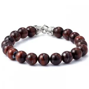 Scott Kay 10mm Red Tiger Eye Stone Bracelet