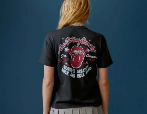 The Rolling Stones 78 US Tour Ringer Tee by Daydreamer - Black