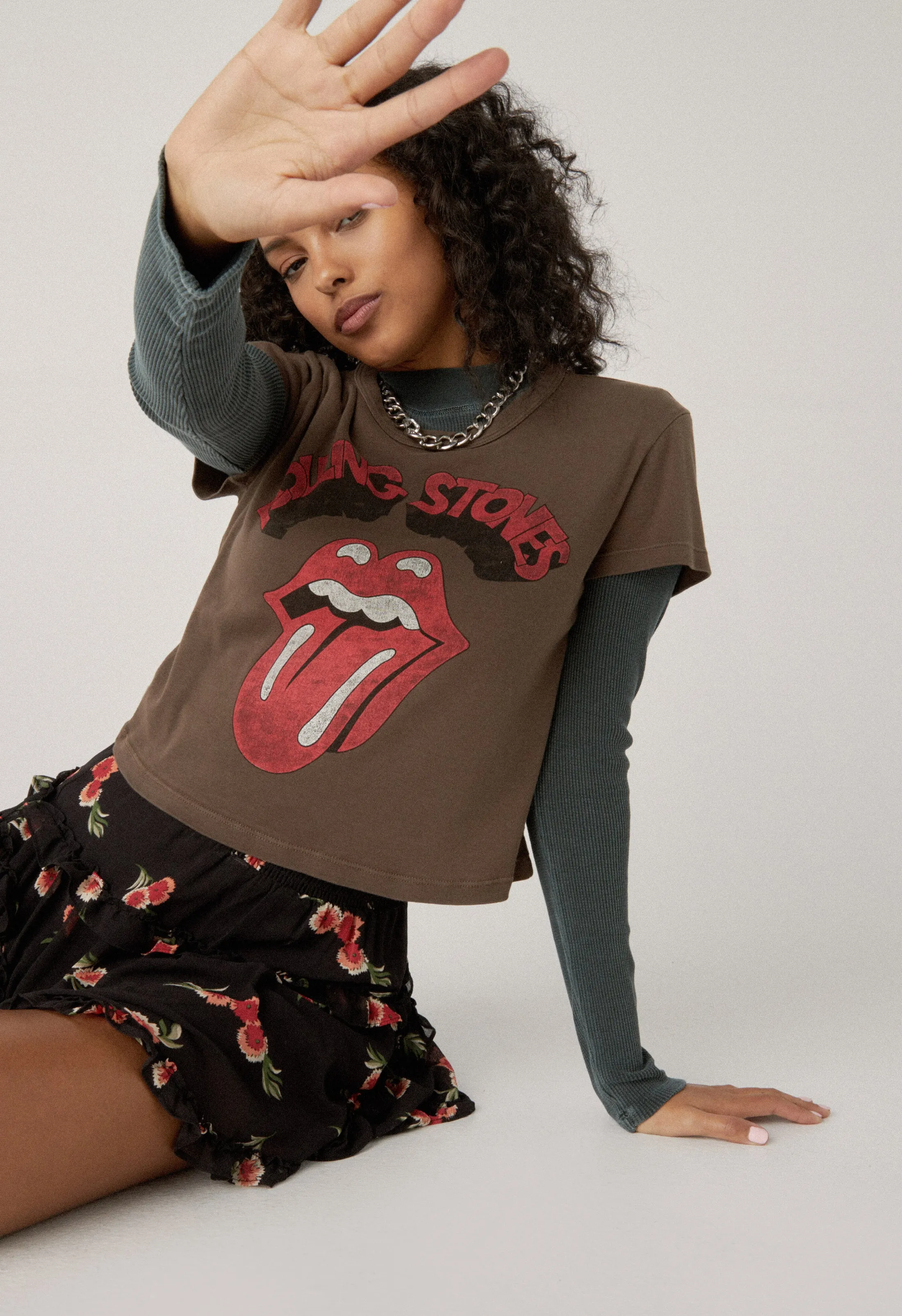 The Rolling Stones Tongue Shrunken Tee by Daydreamer
